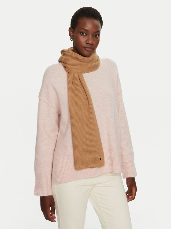 Tommy Hilfiger Sciarpa Essential AW0AW16640 Beige, taglia : OS