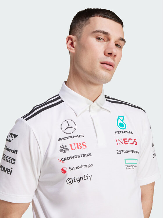 adidas adidas Polo 148073 Biały Regular Fit