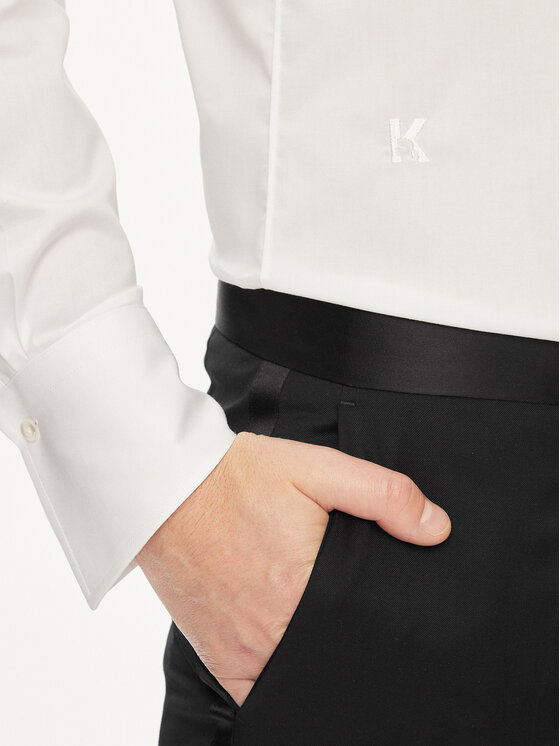 KARL LAGERFELD KARL LAGERFELD Srajca 605008 Bela Slim Fit