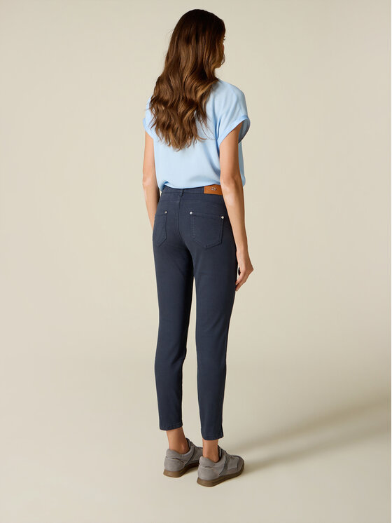 Oltre Oltre Pantaloni di tessuto P728R209292N034 Blu Skin Fit