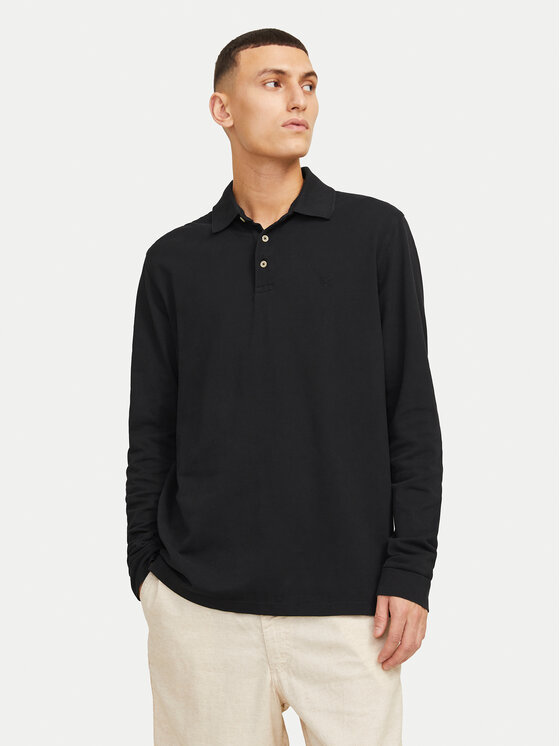 Jack & Jones Tricou polo William 12269034 Negru Regular Fit