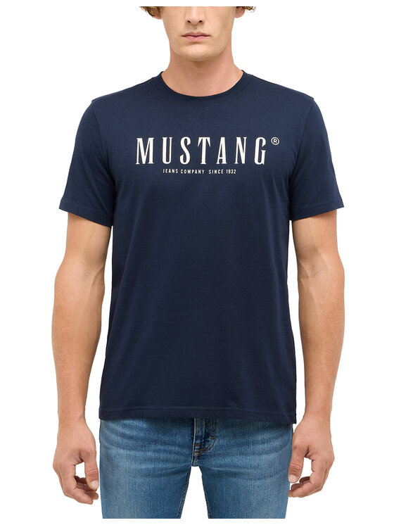 Mustang Mustang T-Shirt Style Austin Granatowy Regular Fit