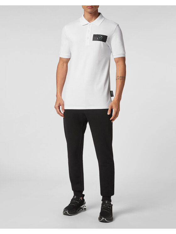 Plein Sport Plein Sport Polokošile 2051 Bílá Slim Fit