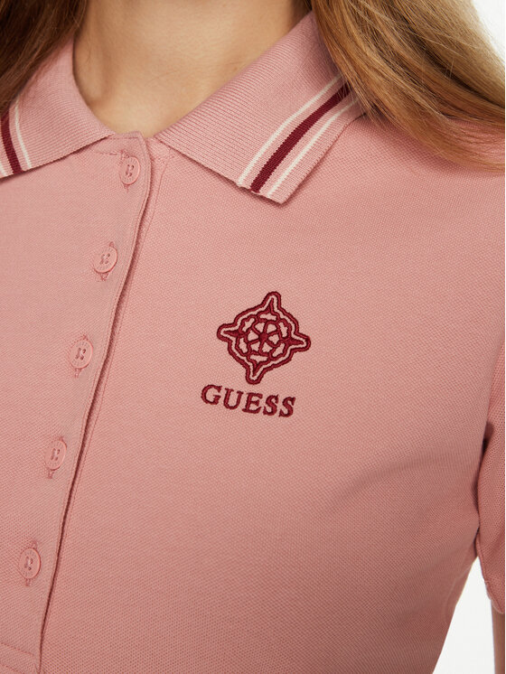 Guess Guess Polokošile V5RP02 KCOK1 Růžová Regular Fit