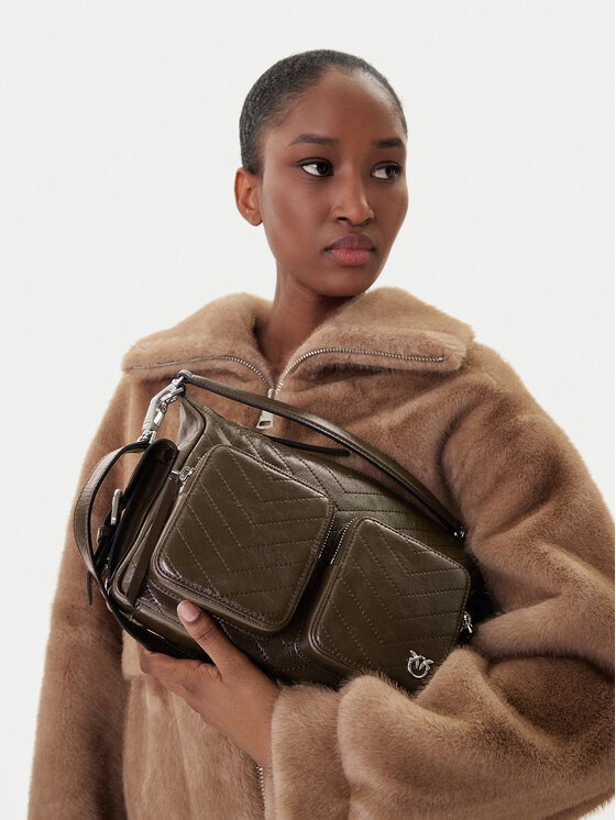 PINKO PINKO Geantă Cargo Camera Bag Al 25-25 PLTT 105110 A2JC Maro