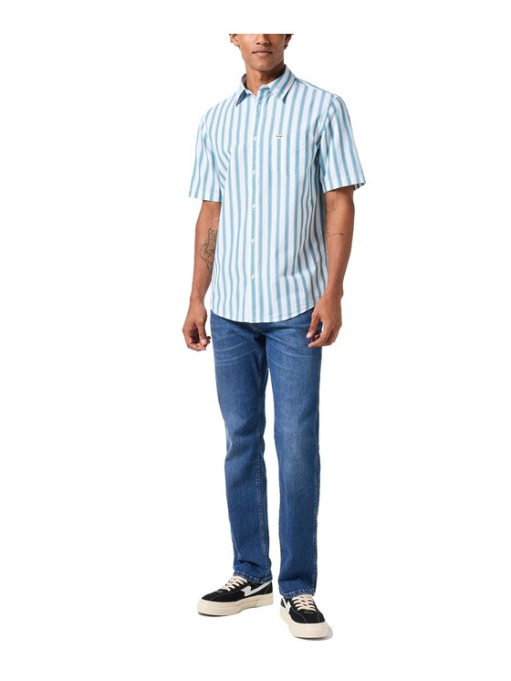 Wrangler Wrangler Koszula 112353167 Niebieski jasny Regular Fit