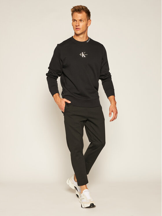 Calvin Klein Jeans Džemperis Centre Logo Crew J30J315879 Juoda Regular Fit  • Modivo.lt