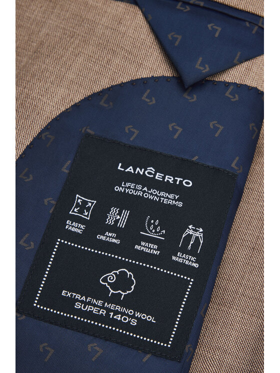 Lancerto Lancerto Garnitur Fratta GA073125000003 Beżowy Slim Fit