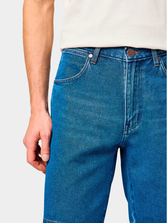 Wrangler Wrangler Szorty jeansowe FRONTIER SHORT Niebieski Regular Fit