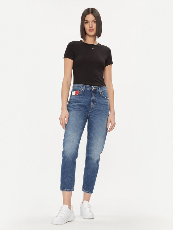 Tommy Jeans Tommy Jeans T-Shirt Essential DW0DW17383 Czarny Slim Fit