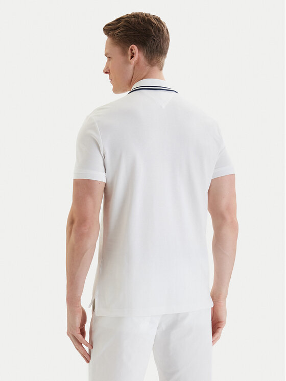 Tommy Hilfiger Tommy Hilfiger Pólóing Badge MW0MW43061 Fehér Regular Fit