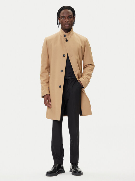 HUGO HUGO Cappotto di lana Mintrax2541 50546551 Beige Regular Fit