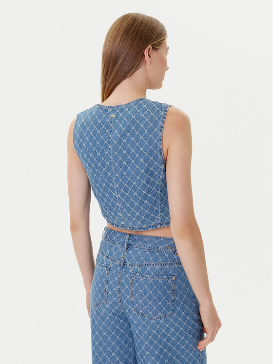 Morgan Morgan Kamizelka 252-COSHEL Niebieski Slim Fit