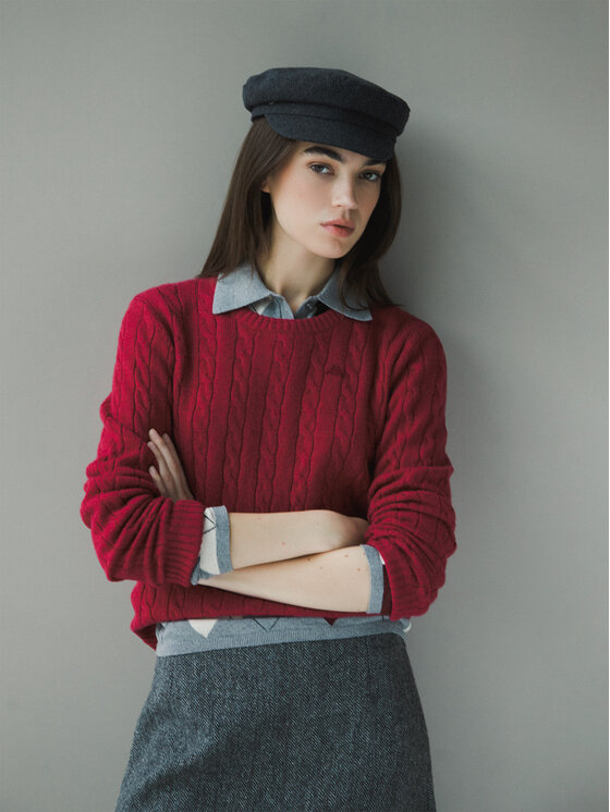 Robe di Kappa Sweter 65116CW Różowy Regular Fit