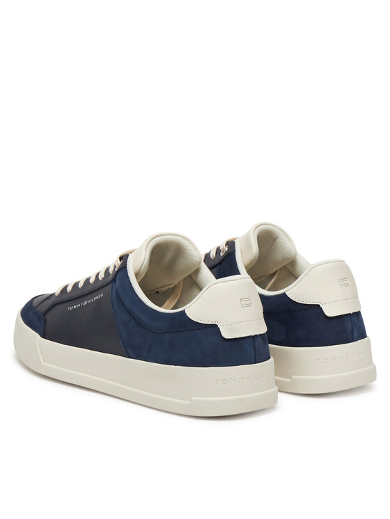 Tommy Hilfiger Tommy Hilfiger Superge Court Mix Lnubuck FM0FM05410 Mornarsko modra