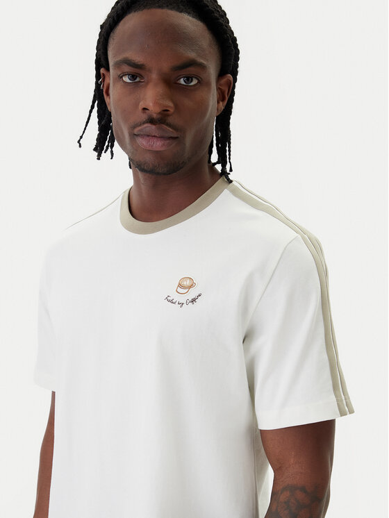 adidas adidas T-krekls Lux Coffee Cafe Cup Graphic JZ5072 Balts Loose Fit