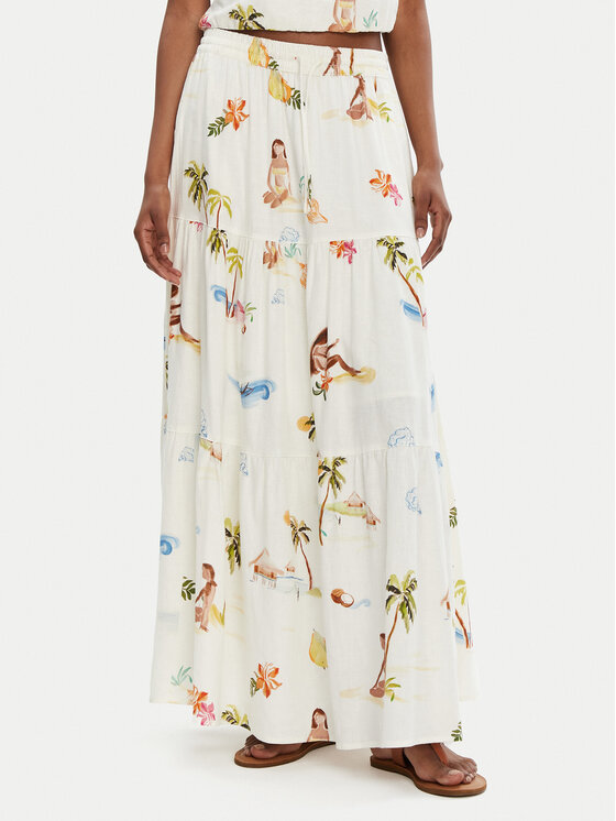 Seafolly Seafolly Maxi suknja Isla Palm 55397-SK Écru Regular Fit