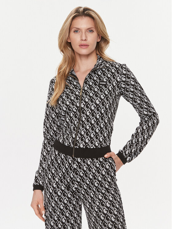 Guess Mikina Gl Logo V4RQ12 KC2X2 Čierna Regular Fit