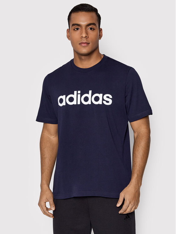 adidas Тишърт Essentials Embroidered Linear Logo GL0062 Тъмносин Regular  Fit • Modivo.bg