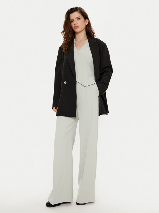 Calvin Klein Calvin Klein Pantaloni palazzo K20K207876 Gri Wide Leg