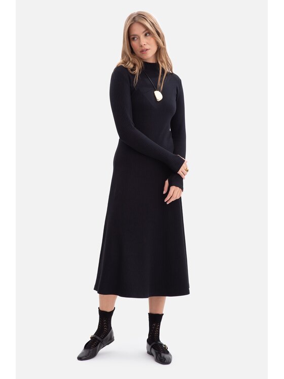 BeWear BeWear Sukienka dzianinowa b299 Czarny Baggy Fit