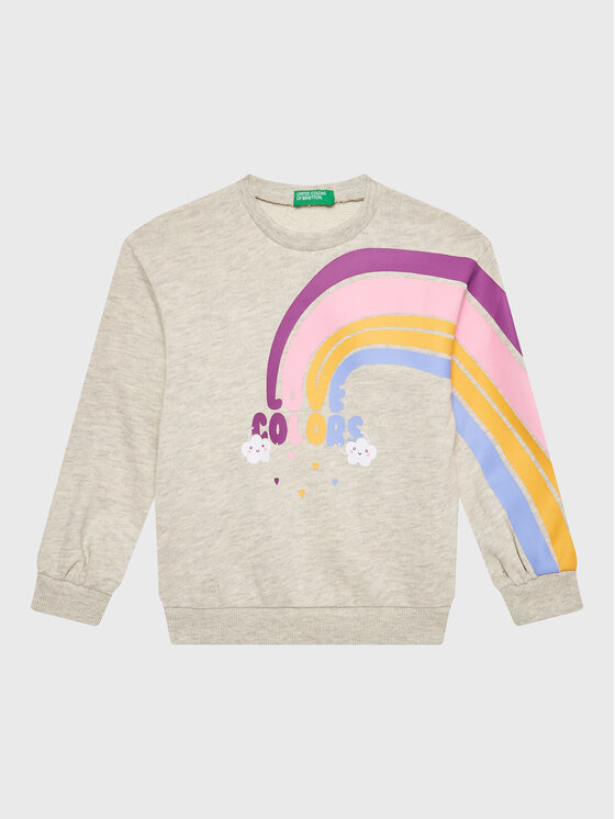United Colors Of Benetton Mikina 3J68G107W Sivá Regular Fit