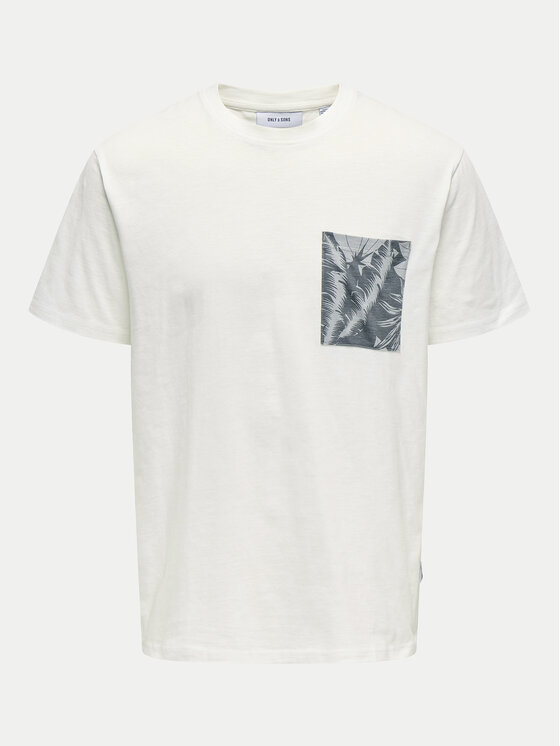 Only & Sons Only & Sons Tričko 22025286 Biela Regular Fit