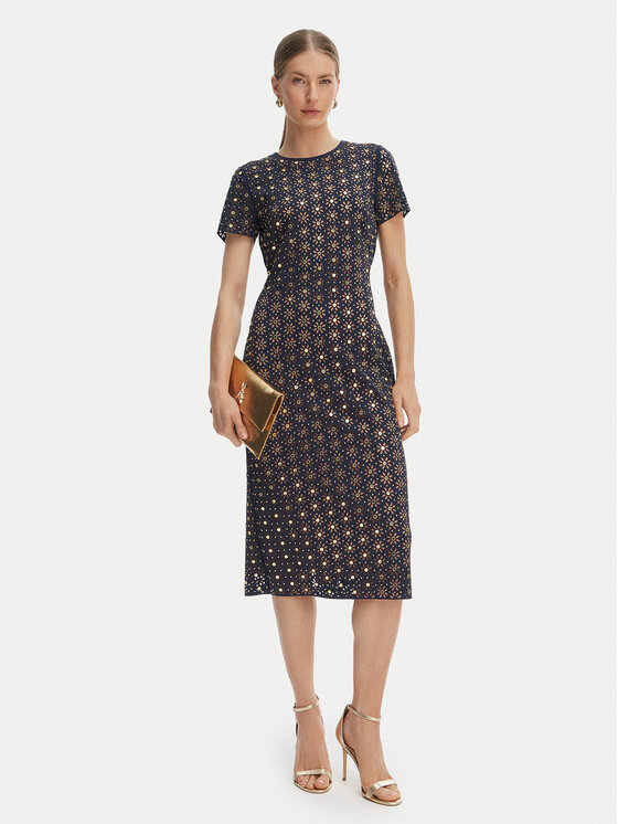 MICHAEL Michael Kors MICHAEL Michael Kors Sukienka codzienna MS683HED6E Granatowy Slim Fit