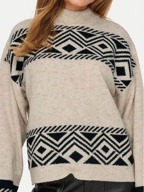 ONLY ONLY Гольф Victoria 15321179 Бежевий Regular Fit