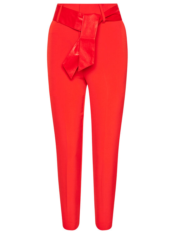 Guess Guess Spodnie materiałowe Hope W0YB42 WB4H2 Czerwony Regular Fit