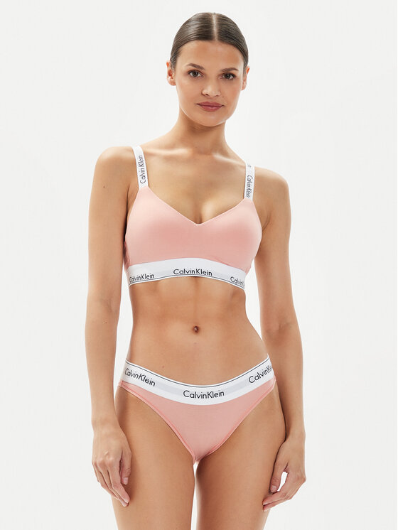 Calvin Klein Underwear Calvin Klein Underwear Biustonosz bezfiszbinowy 000QF7059E Koralowy