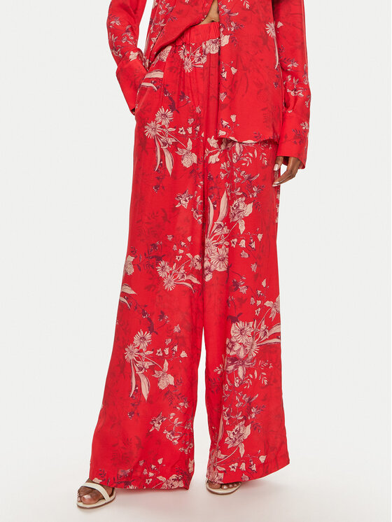 ViCOLO Bavlnené nohavice TB1274 Červená Relaxed Fit