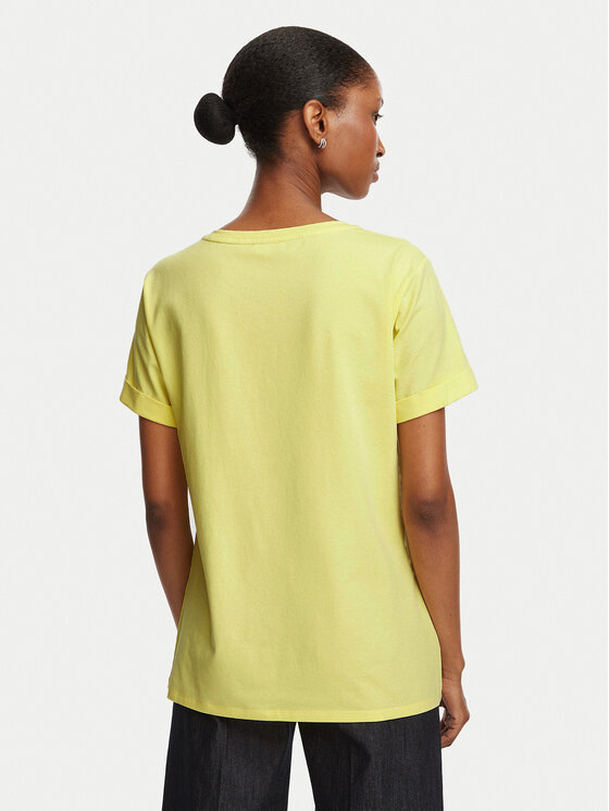 Liu Jo Sport Liu Jo Sport T-krekls TA6163 JS003 Gaiši dzeltena Regular Fit