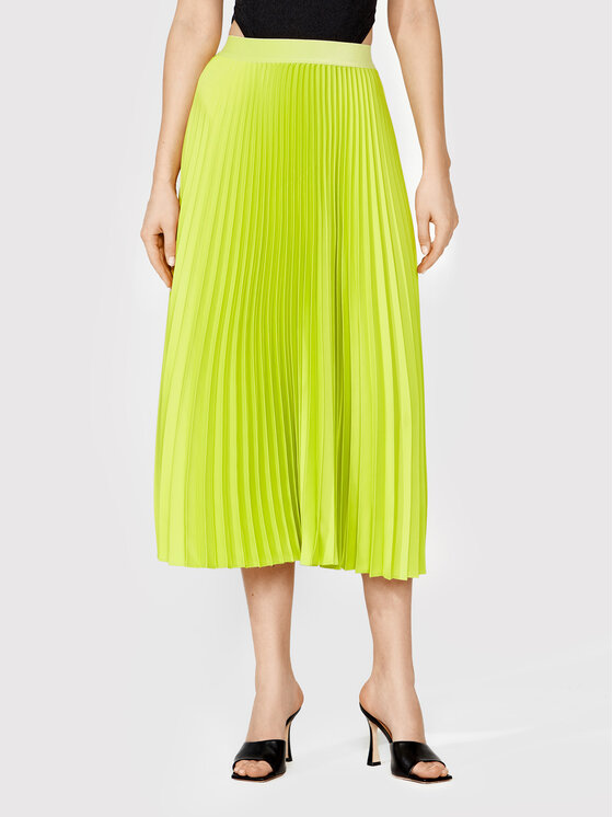 Simple Simple Спідниця в складку SDD005 Зелений Regular Fit