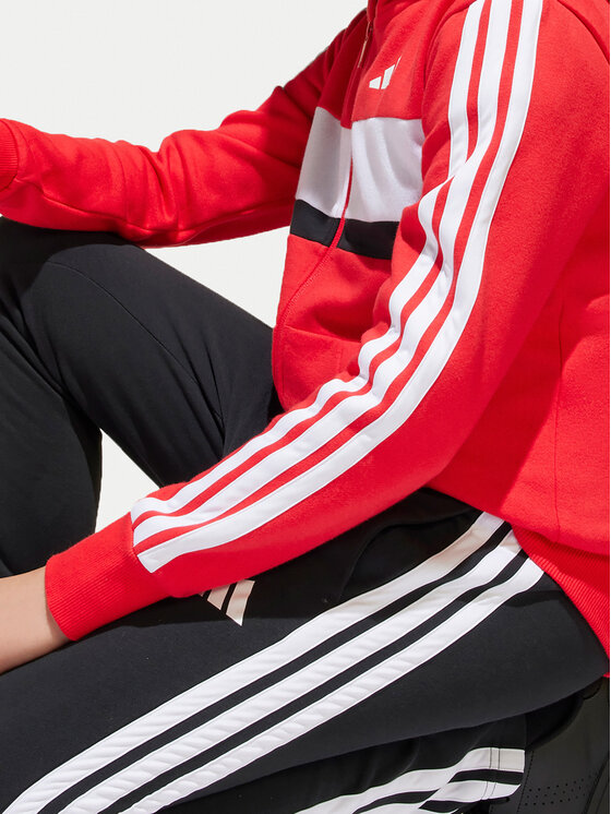 adidas adidas Trenerka Seasonal Essentials Tiberio 3-Stripes JC7522 Crvena Regular Fit