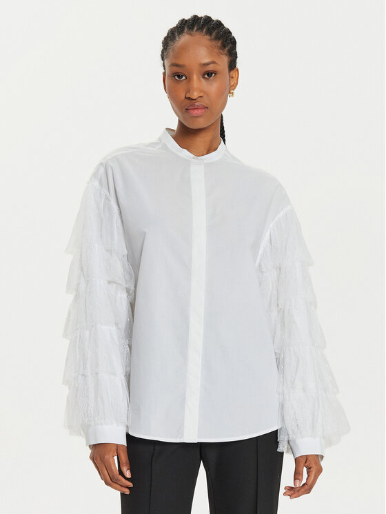 TWINSET Košeľa 241TP2140 Biela Loose Fit