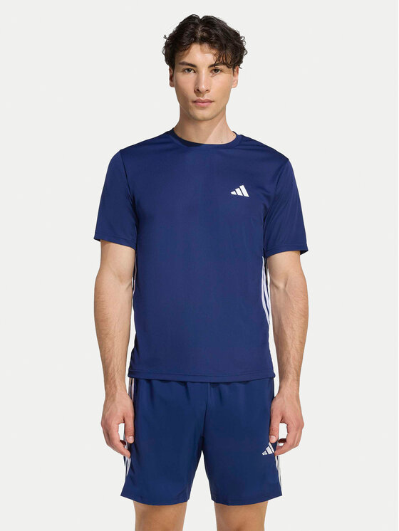 adidas Tricou tehnic Workout Essentials Base 3-Stripes KD0701 Bleumarin Regular Fit