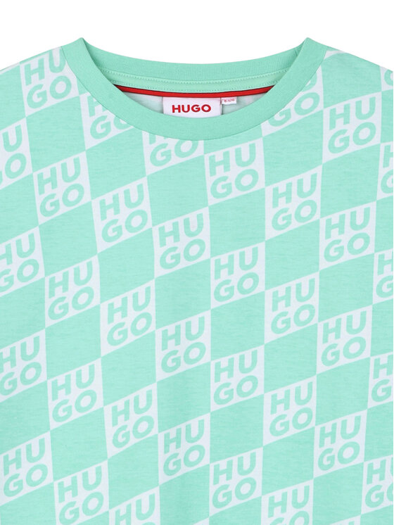 HUGO HUGO Marškinėliai G01022 S Žalia Loose Fit