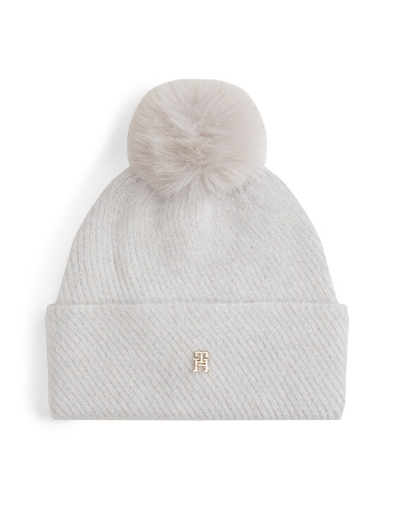 Tommy Hilfiger Tommy Hilfiger Set šal + kapa Pom Pom AW0AW17995 Bež