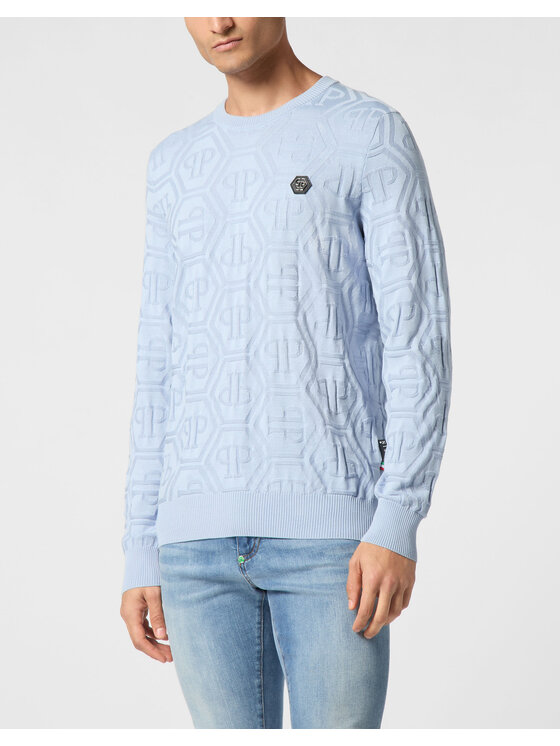 PHILIPP PLEIN PHILIPP PLEIN S dlhými rukávmi 22215 Modrá Regular Fit
