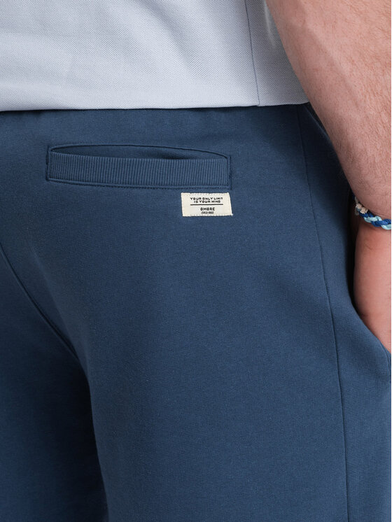 Ombre Ombre Szorty materiałowe OM-SRBS-0139 Niebieski Regular Fit