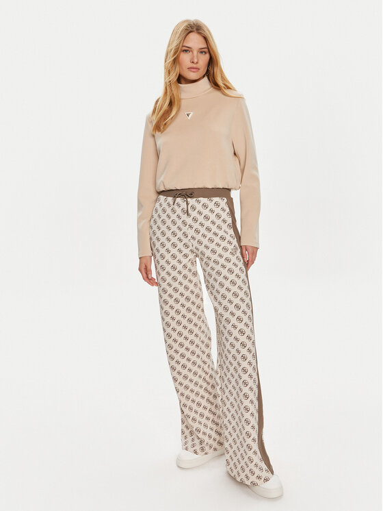 Guess Guess Bluza Olympe V4YQ05 KCAY2 Beżowy Regular Fit