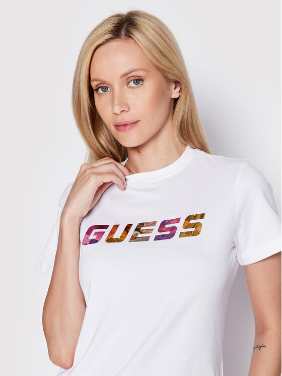 T-shirt V2YI04 I3Z11 Bianco Regular Fit