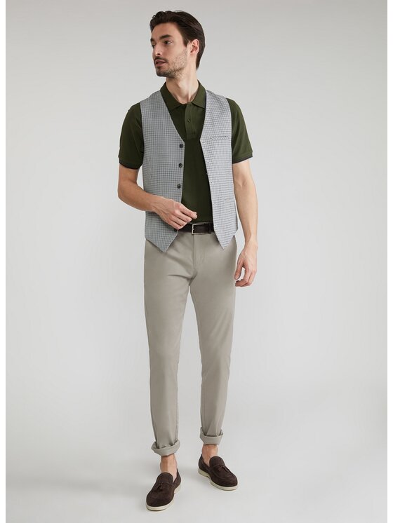Pako Lorente Pako Lorente Kamizelka P22SF-8X-013 Zielony Slim Fit