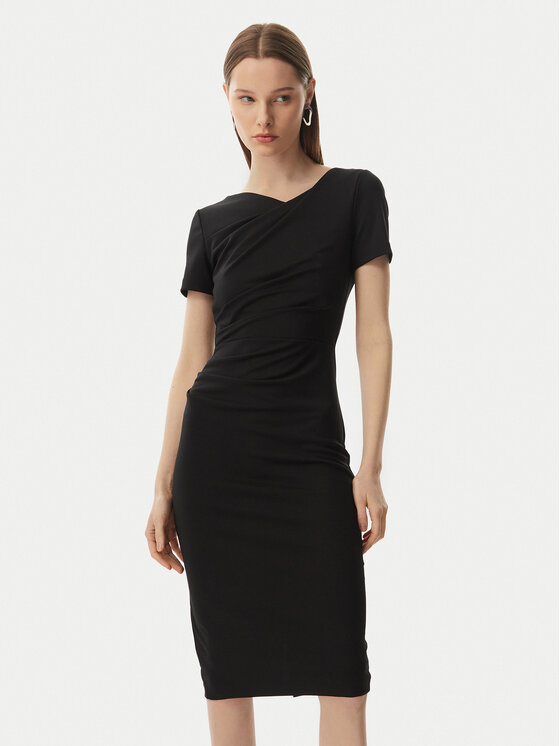 Rinascimento Rochie cocktail CFC0129420003 Negru Slim Fit