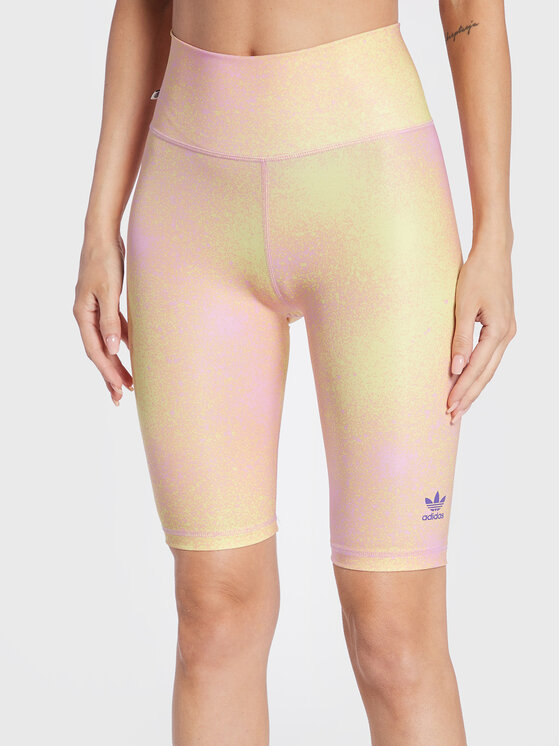 adidas adidas Cyklistické šortky Allover Print HL6601 Žlutá Slim Fit