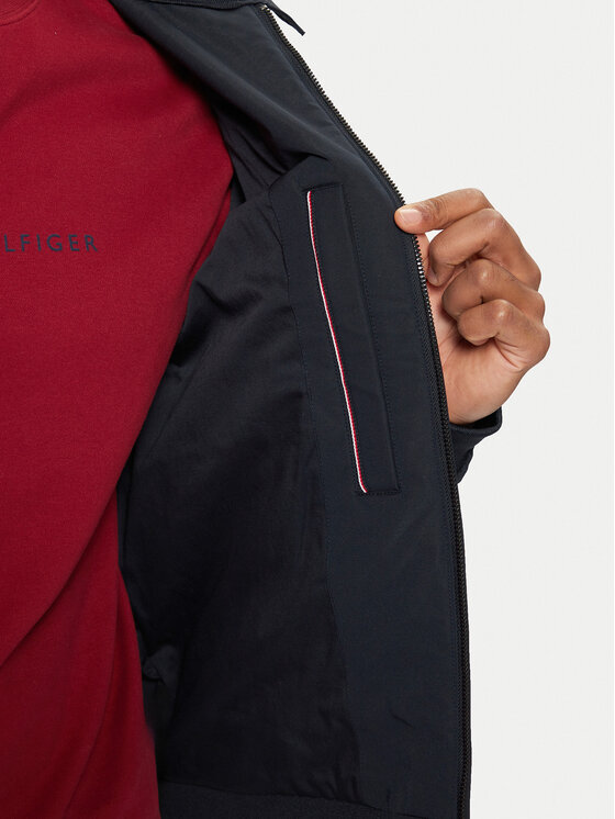Tommy Hilfiger Tommy Hilfiger Bunda pro přechodné období Harrington MW0MW37647 Tmavomodrá Regular Fit