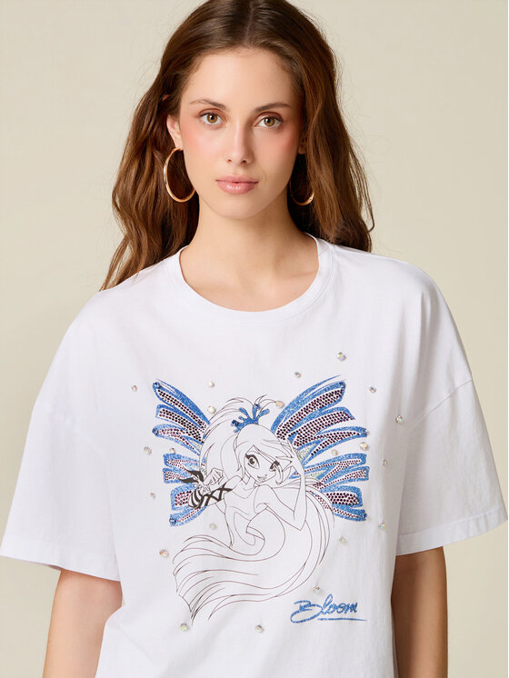 Oltre Oltre T-shirt G03ZJ004814N011 Bianco Regular Fit