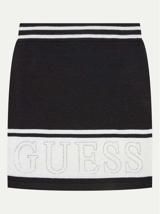 Guess Guess Szoknya J4YD05 Z3GW0spó Fekete Regular Fit