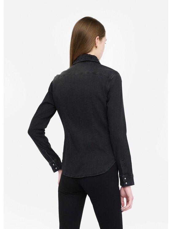 Liu Jo Liu Jo camicia di jeans UF5198D405187467 Nero Regular Fit